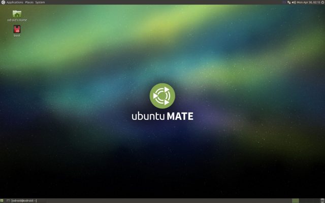 ODROID-ubuntuMATE desktop screen